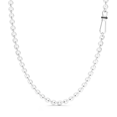 Collana solo maglia Zancan in argento e pietre nere.