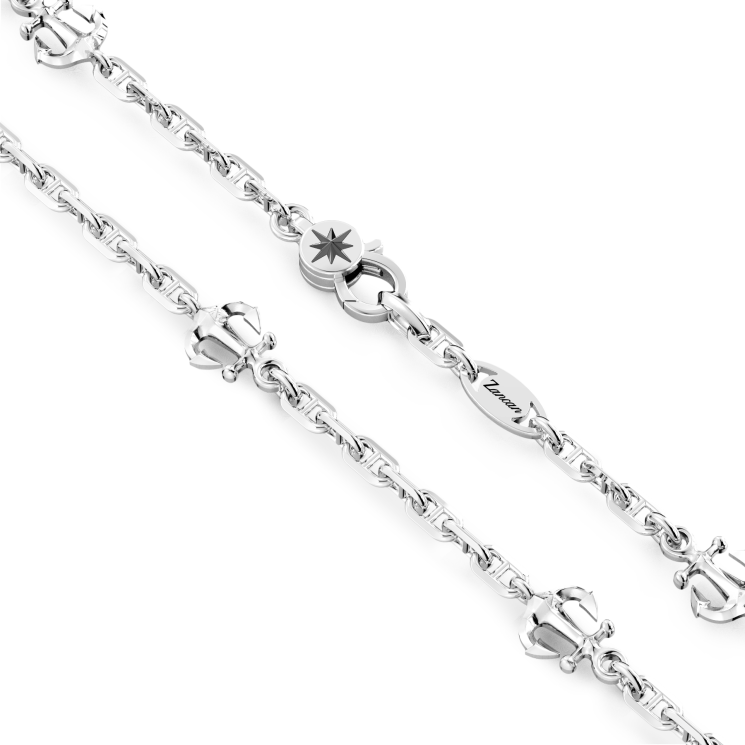 Zancan-Gliederkette aus Silber mit Ankern.