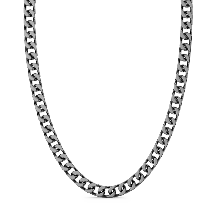 Zancan silver curb chain necklace.