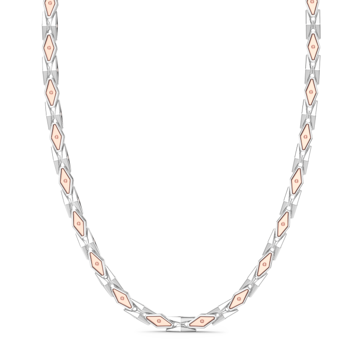 Collier Zancan en or rose 18 carats et argent.