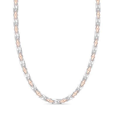 Collier Zancan en or rose 18 carats et argent.