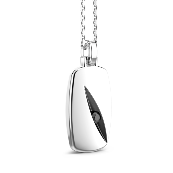 Collier Zancan en argent avec pendentif plaque. 2