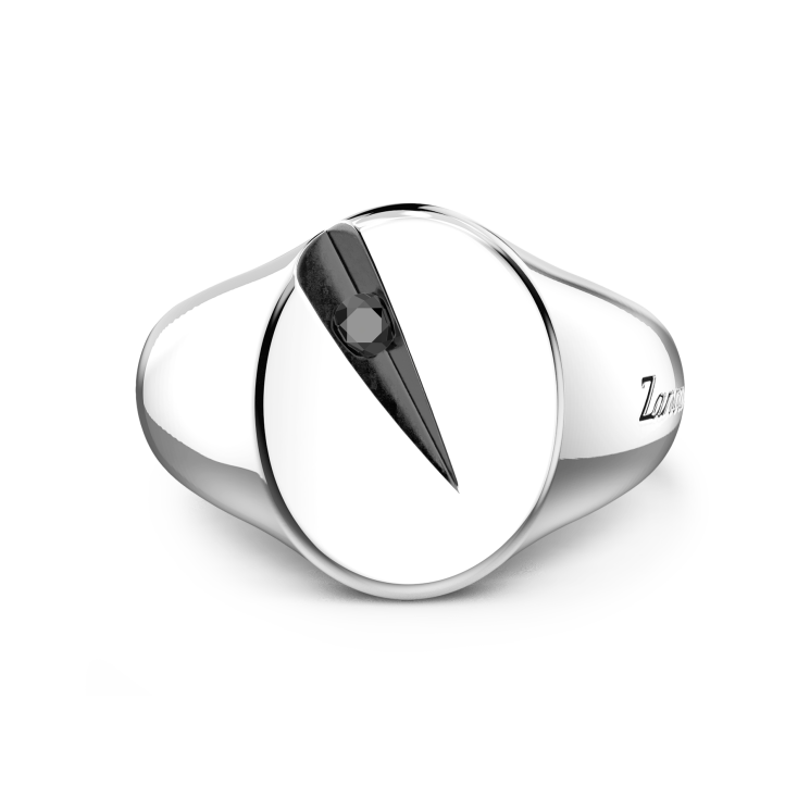 Anello chevalier Zancan in argento.
