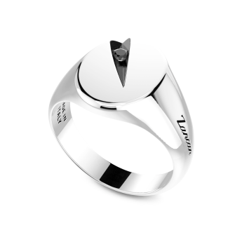 Zancan zilveren chevalier ring. 2