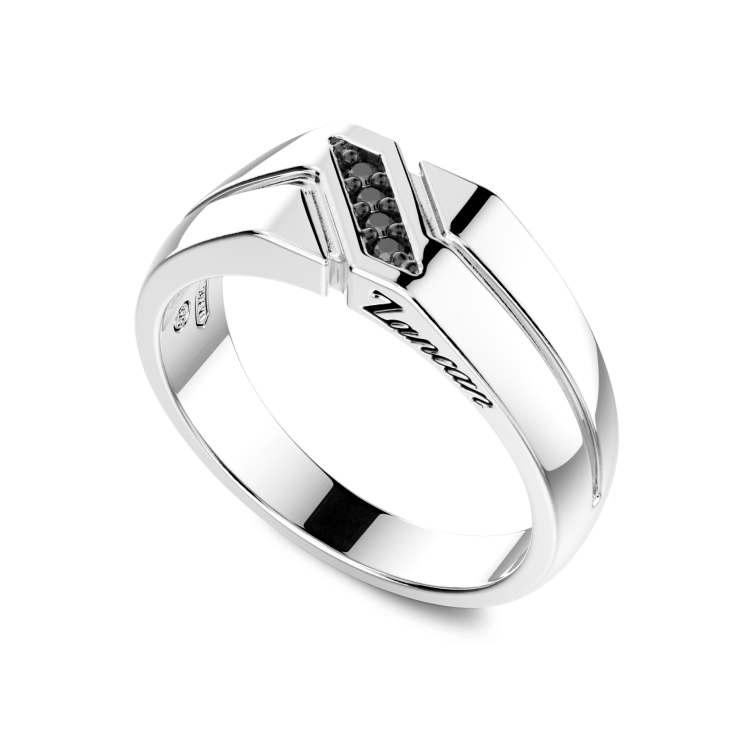 Anello chevalier Zancan in argento.