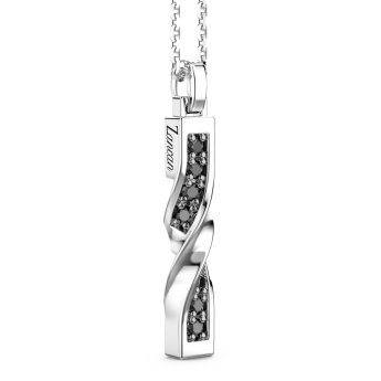 Zancan silver necklace with vertical tag pendant. 2
