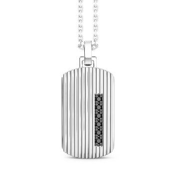 Collar de plata Zancan con colgante de placa.