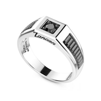 Zancan chevalier ring in 925 sterling silver.