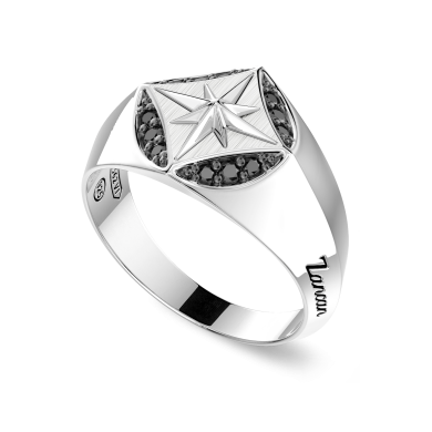Zancan silver chevalier ring.