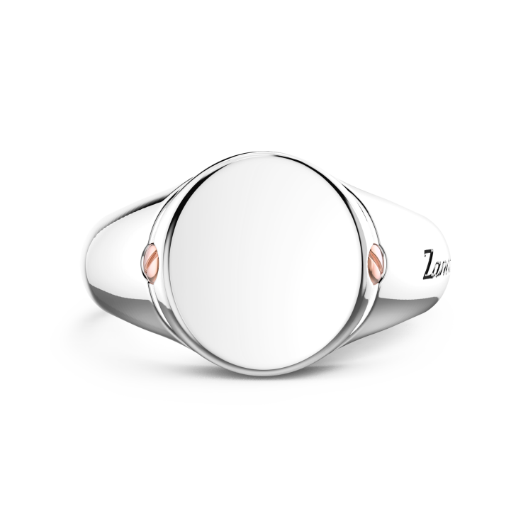 Zancan zilveren chevalier ring.