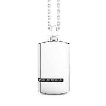 Collar de plata Zancan con colgante de placa.