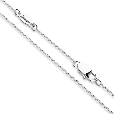 Zancan zilveren ketting met plaquette hanger.