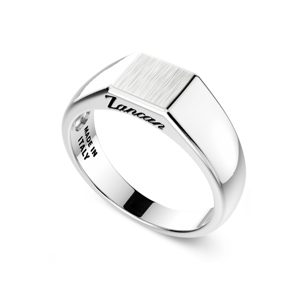 Anello chevalier Zancan in argento.