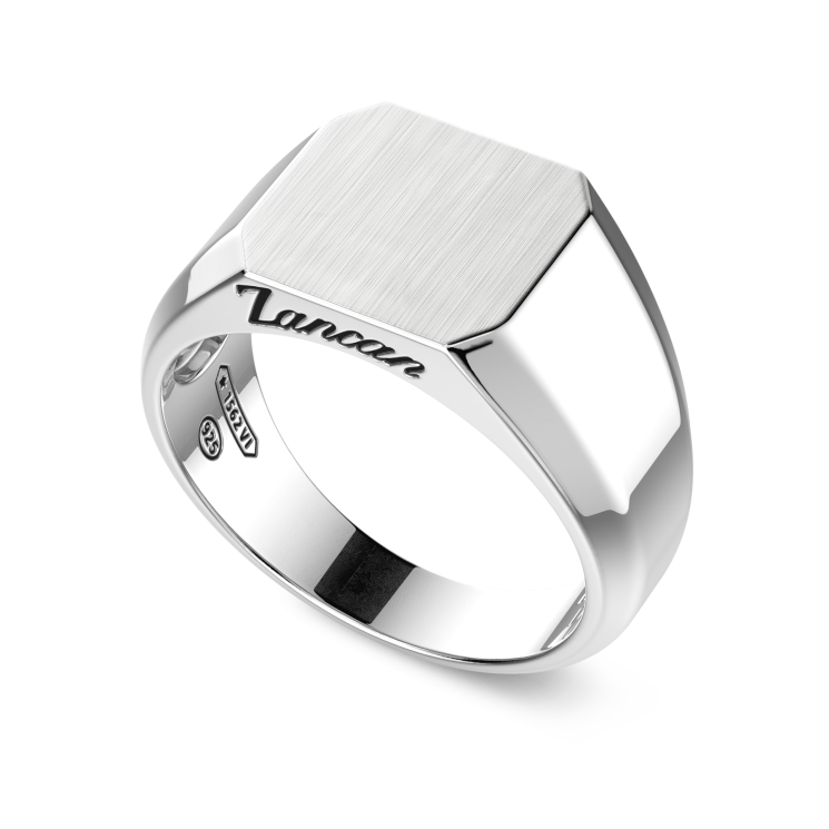 Anello chevalier Zancan in argento.
