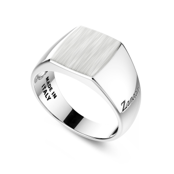 Anillo chevalier de plata Zancan. 2