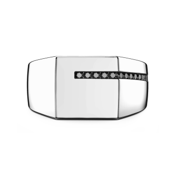 Zancan zilveren chevalier ring.