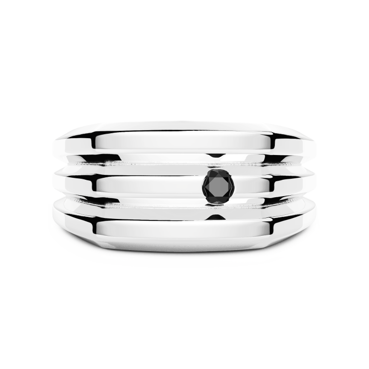 Zancan zilveren chevalier ring.
