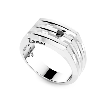 Anillo chevalier de plata Zancan. 2
