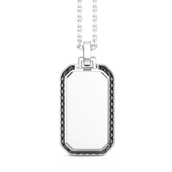 Collar de plata Zancan con colgante de placa.