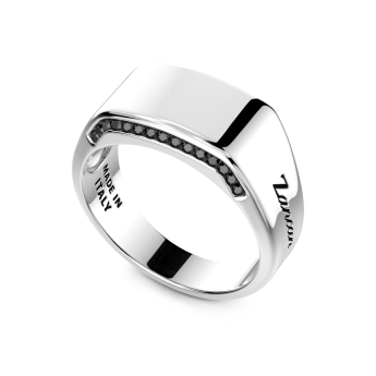 Anillo chevalier de plata Zancan. 2
