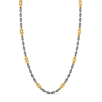 Silver necklace with cross and marine knots.