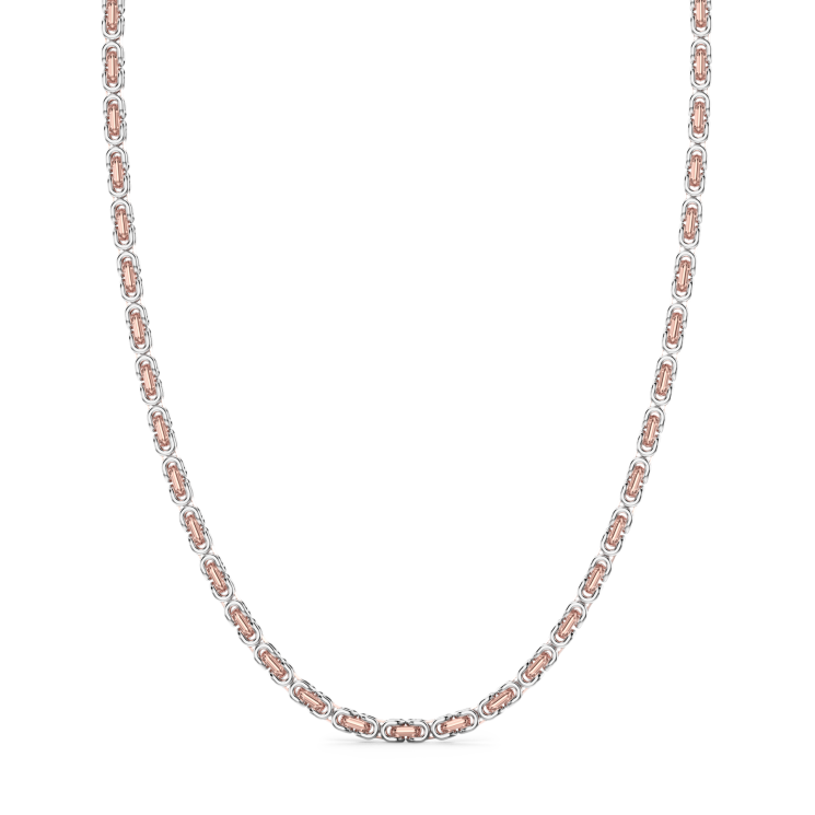Collier Zancan en or rose 18 carats et argent.