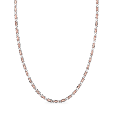 Collier Zancan en or rose 18 carats et argent.
