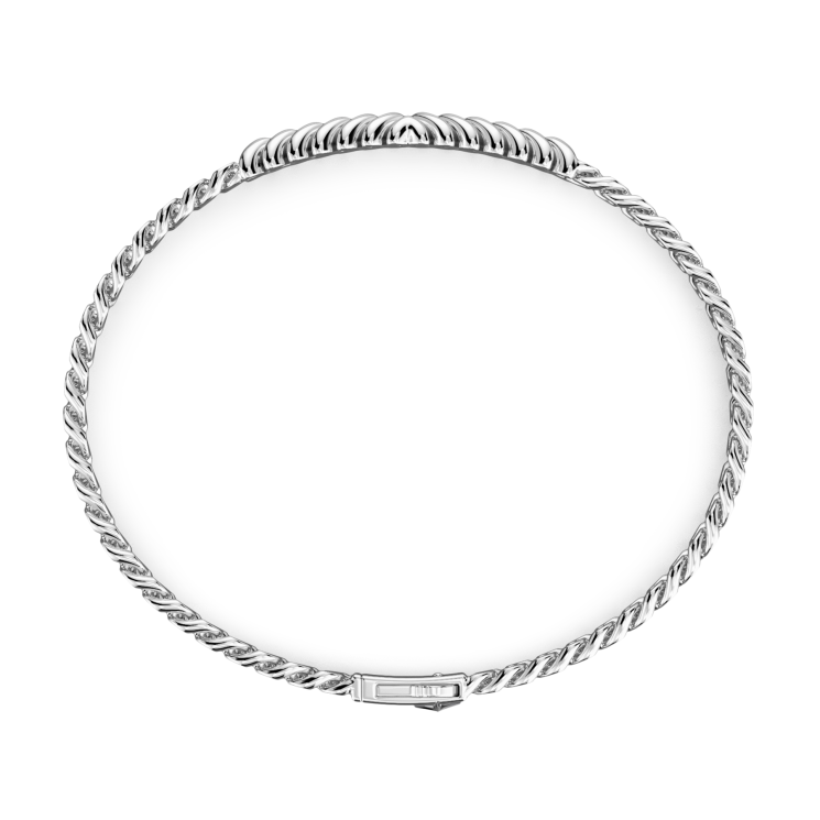 Zancan-Panzerkettenarmband aus Silber mit Plakette.