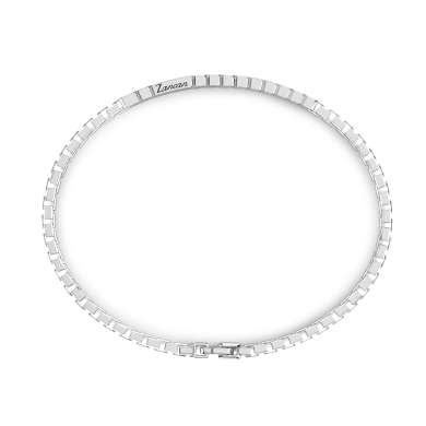 Zancan silver bracelet with tag and black stones.