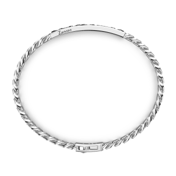 Bracciale uomo in argento con maglia groumette 2