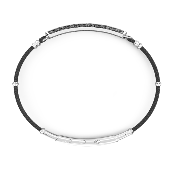 Bracciale uomo in argento e corda kevlar. 2