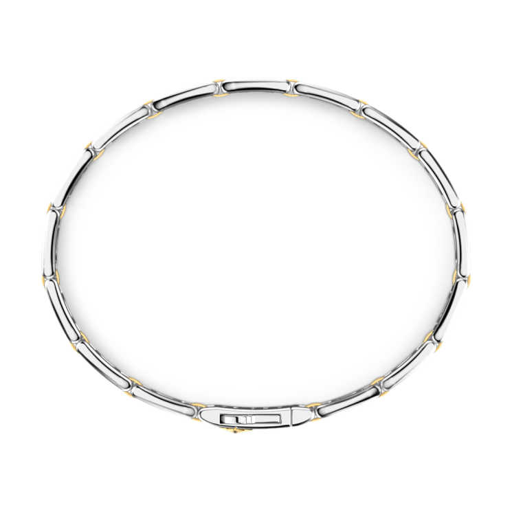 Bracciale da uomo Zancan in argento e oro giallo.