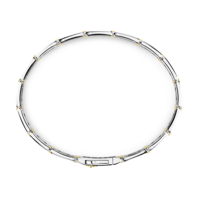 Bracciale da uomo Zancan in argento e oro giallo.