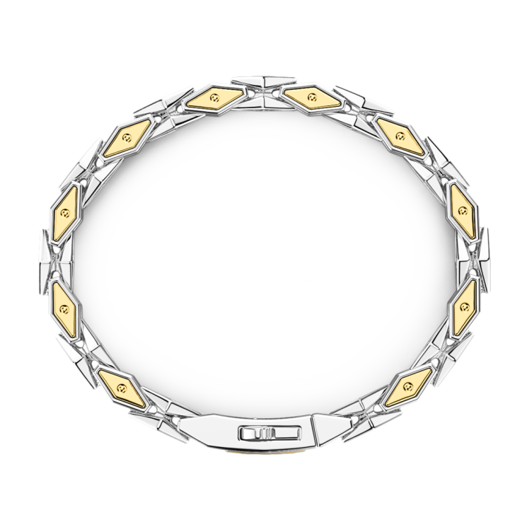 Zancan silver and rose gold men’s bracelet.