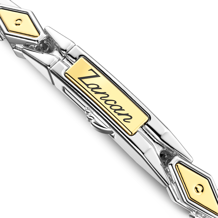 Zancan silver and rose gold men’s bracelet.