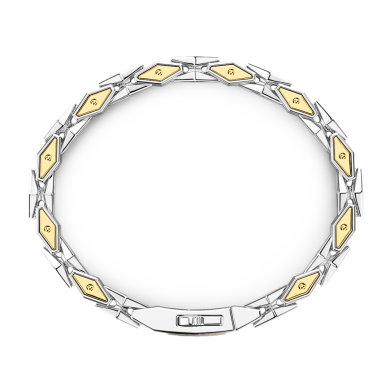 Zancan silver and rose gold men’s bracelet.