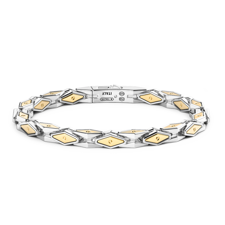 Zancan silver and rose gold men’s bracelet.