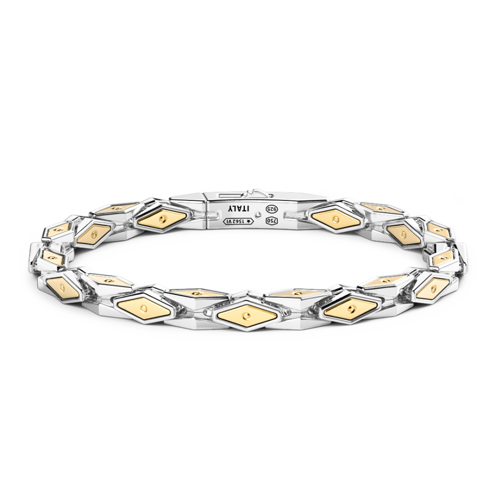 Zancan silver and rose gold men’s bracelet.