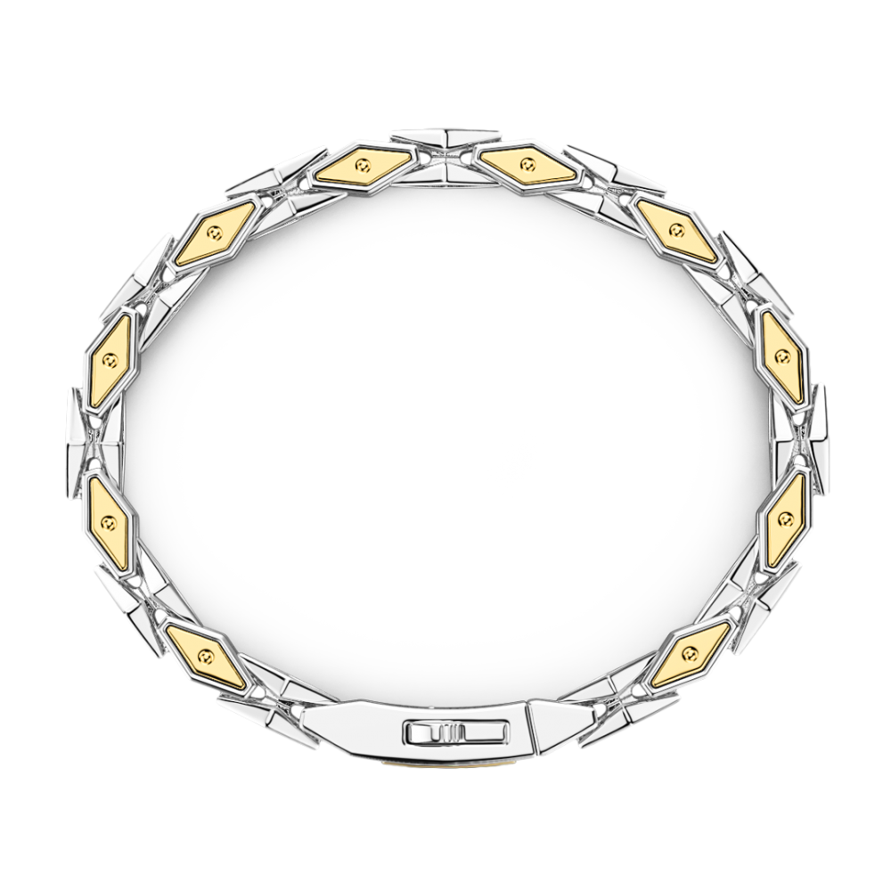 Zancan silver and rose gold men’s bracelet.