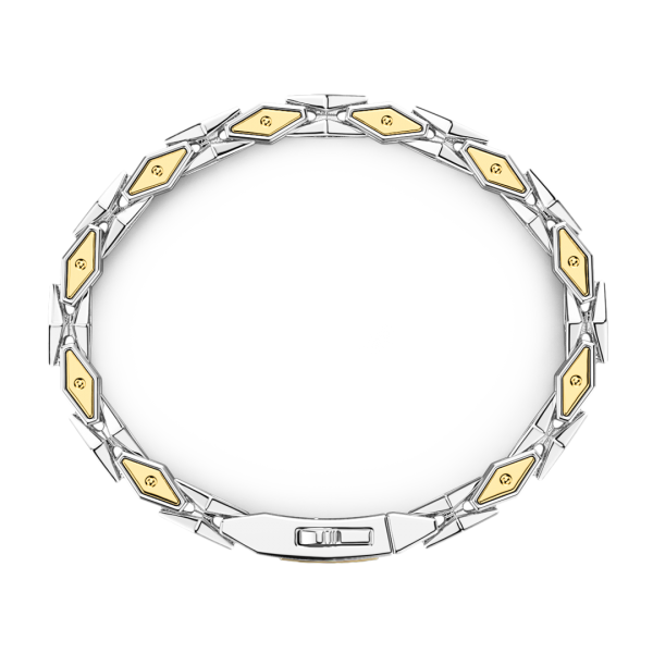 Zancan silver and rose gold men’s bracelet.