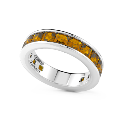 Anello a fede in argento Zancan con pietre naturali.