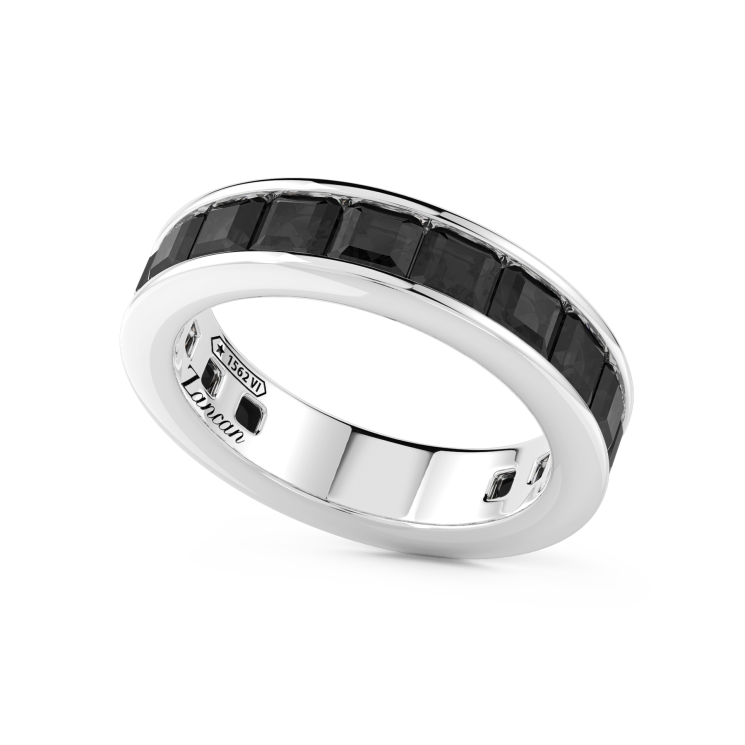 Anello a fede in argento Zancan con pietre naturali.