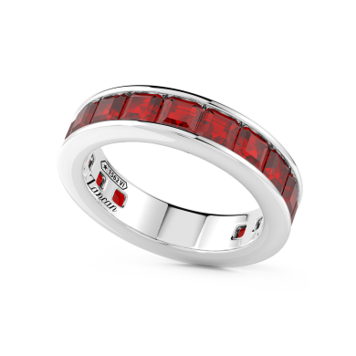 Anello a fede in argento Zancan con pietre naturali.