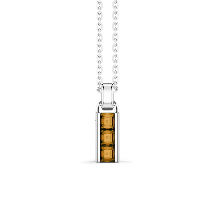 Collier Zancan en argent avec pendentif baguette.