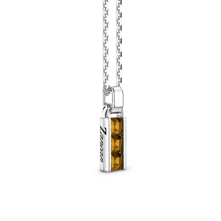 Collier Zancan en argent avec pendentif baguette.