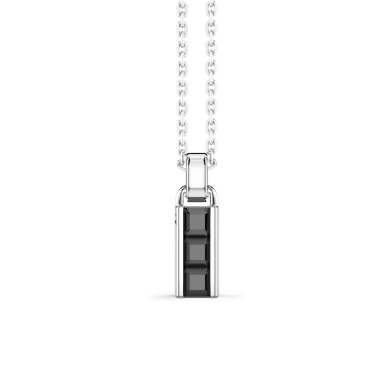 Collier Zancan en argent avec pendentif baguette.