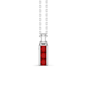 Collier Zancan en argent avec pendentif baguette.
