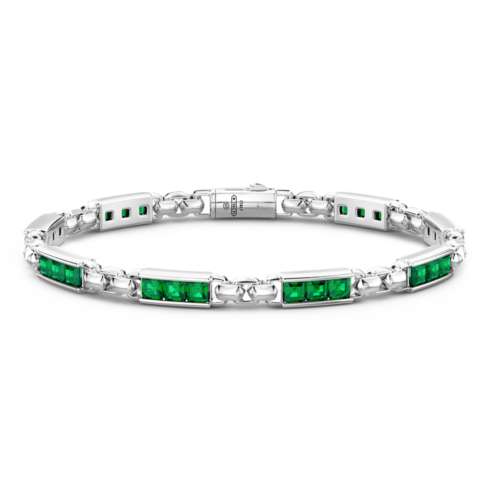 Bracciale Zancan in argento 925 con pietre naturali.