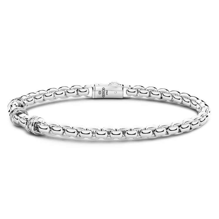 Bracelet maille seule Zancan en argent.