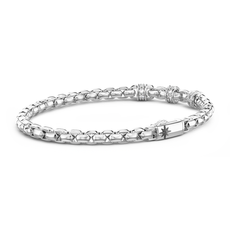 Bracelet maille seule Zancan en argent.